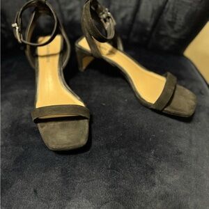 Elegant Black Suede Women's Sandals